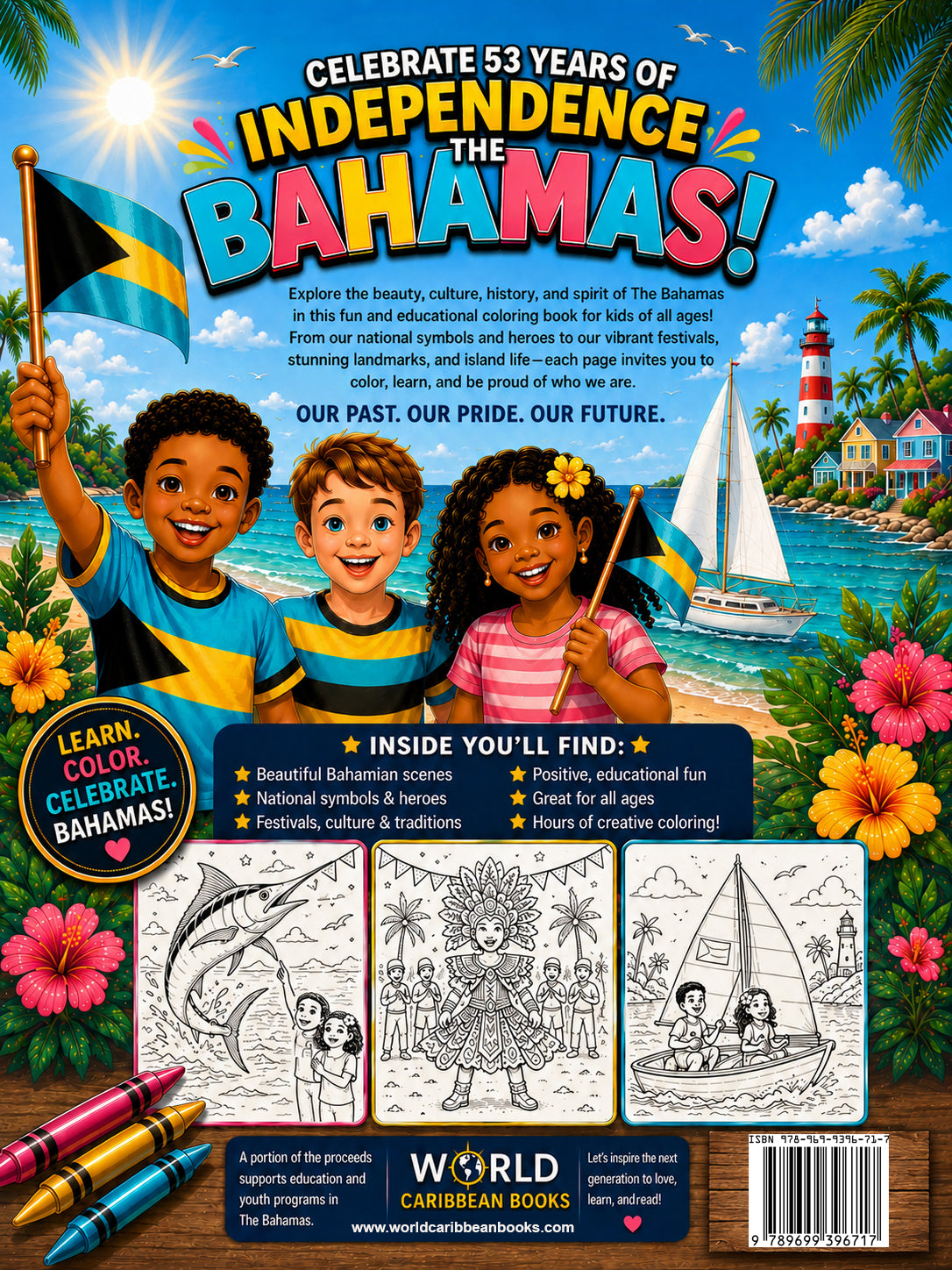 Happy Independence Day Bahamas Coloring Book