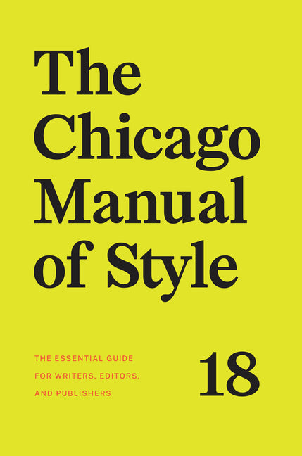 Chicago Manual of Style, 18th Edition - Ingram