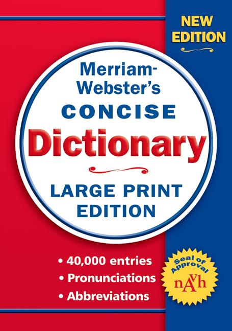 Merriam-Webster's Concise Dictionary: Large Print Edition - Ingram