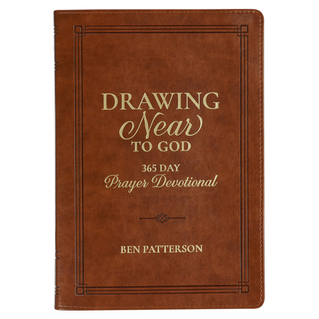 Devotional Drawing Near to God Brown Faux Leather - Ingram