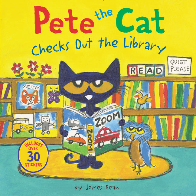 Pete the Cat Checks Out the Library: Includes Over 30 Stickers! - Ingram