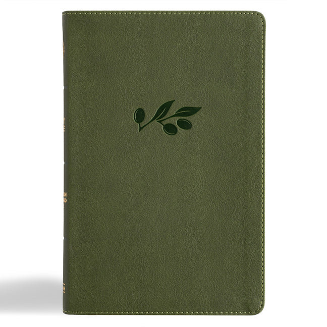 CSB Thinline Bible, Olive Leathertouch - Ingram