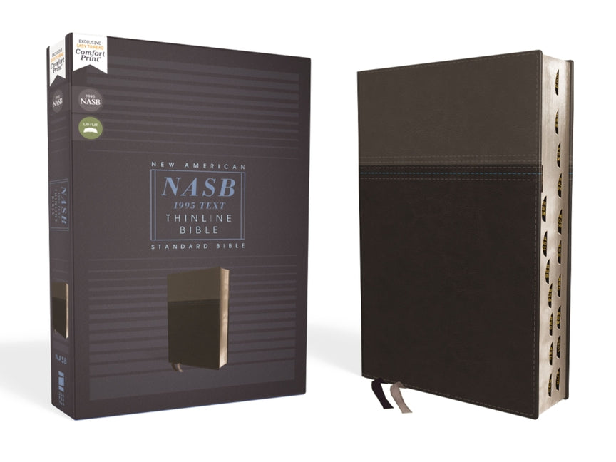 Nasb, Thinline Bible, Leathersoft, Black, Red Letter Edition, 1995 Text, Thumb Indexed, Comfort Print - Ingram