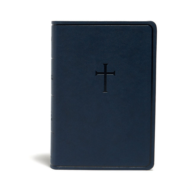 KJV Everyday Study Bible, Navy Cross Leathertouch - Ingram