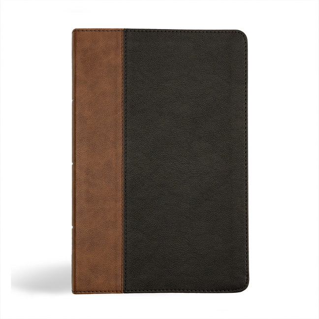 KJV Personal Size Giant Print Bible, Black/Brown Leathertouch - Ingram