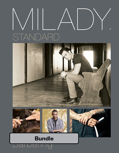 Bundle: Milady Standard Barbering, 6th + Student Workbook + Exam Review - Ingram
