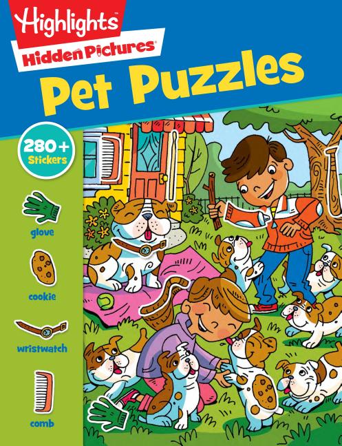 Pet Sticker Puzzles: Over 280 Stickers to Find Hidden Objects Within Cute Dogs, Cats and Other Pets, Animal Lover Sticker Activity Book for Kids 3 and - Ingram
