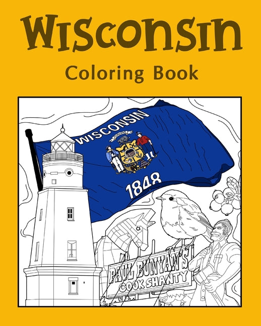 Wisconsin Coloring Book: Adults Coloring Books Featuring Wisconsin City & Landmark - Ingram