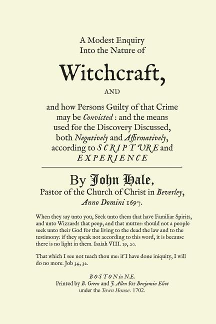 Modest Enquiry Into the Nature of Witchcraft - Ingram