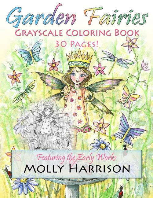 Garden Fairies Grayscale Coloring Book: Featuring the Early Works of Molly Harrison - Ingram