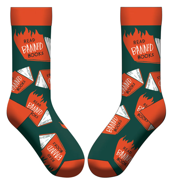 Banned Books (Flames) Socks - Ingram