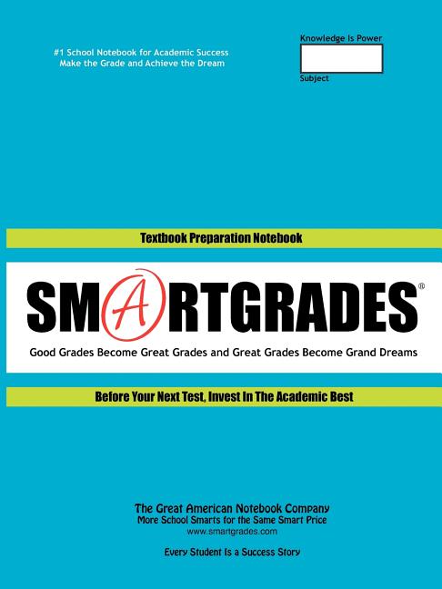 SMARTGRADES School Notebooks with Study Skills 2N1: "Textbook Notes & Test Review Notes" (150 Pages) Student Tested! Teacher Approved! Parent Favorite - Ingram