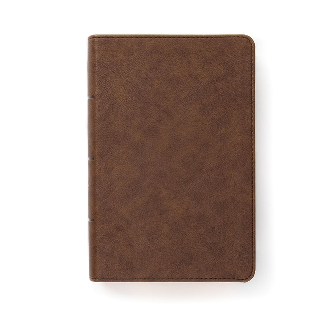 CSB Single-Column Compact Bible, Brown Leathertouch - Ingram