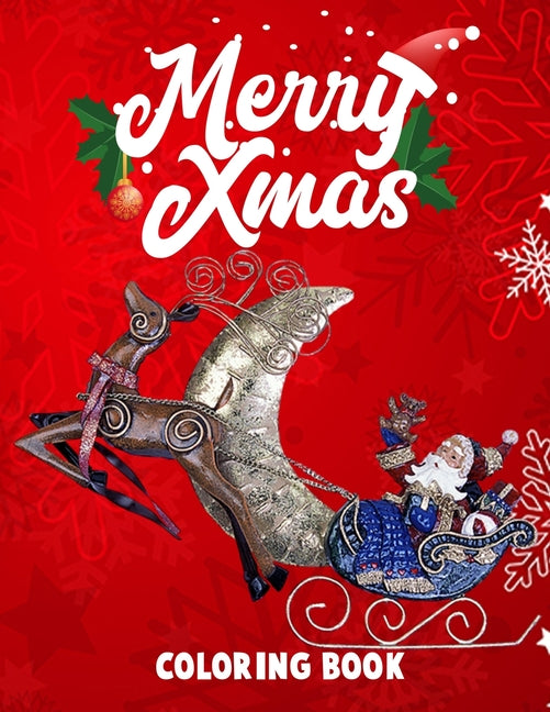 Merry Xmas coloring book: Merry Christmas Coloring Book with Fun, Easy, and Relaxing Designs for Adults Featuring Beautiful Winter Florals, Fest - Ingram