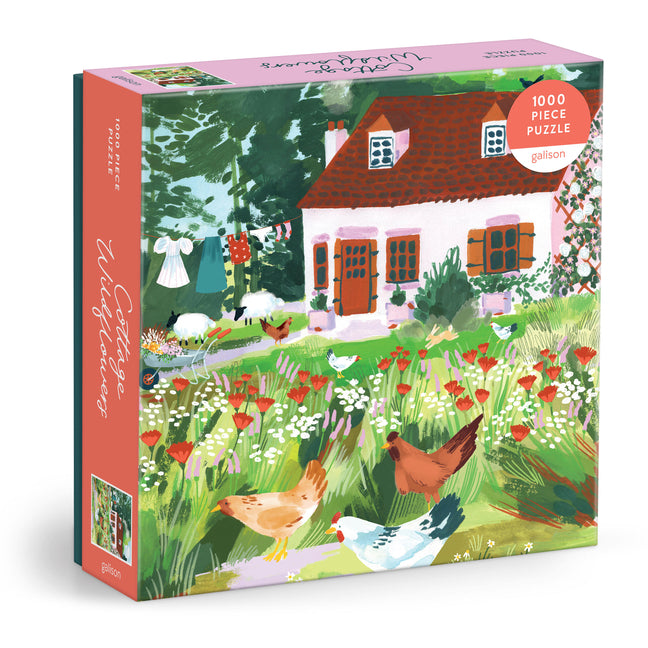 Cottage Wildflowers 1000 Piece Puzzle in a Square Box - Ingram