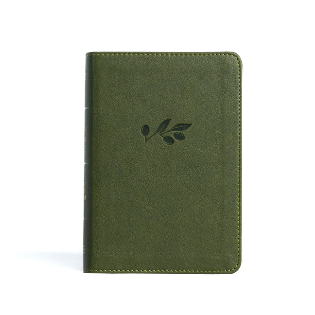 KJV Large Print Compact Reference Bible, Olive Leathertouch - Ingram