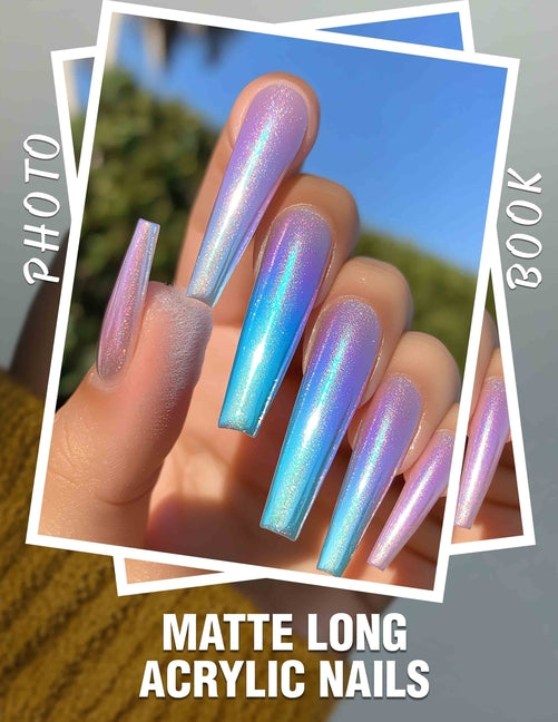 Matte Long Acrylic Nails Photo Book: Elegant Designs Featuring 40 Stunning Acrylic Nail Styles For Trendsetters - Ingram