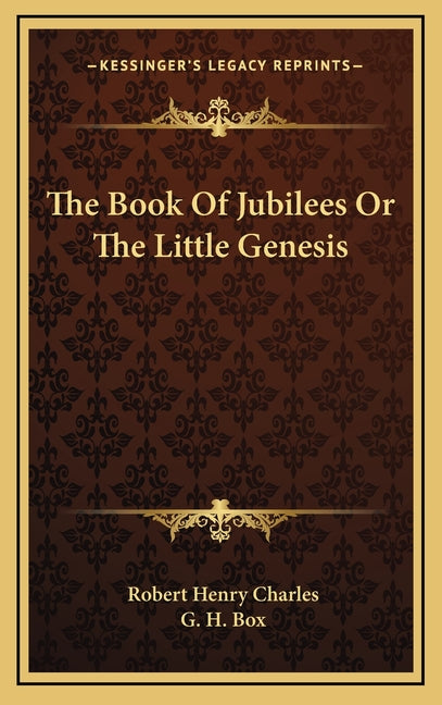 Book Of Jubilees Or The Little Genesis - Ingram