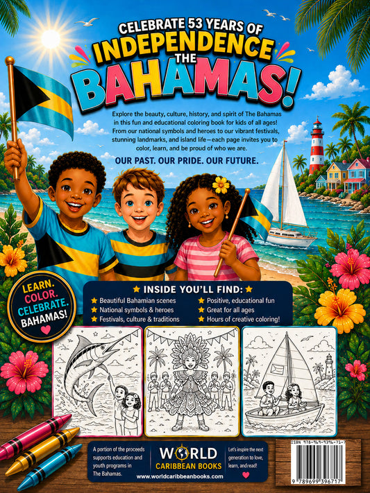 Happy Independence Day Bahamas Coloring Book