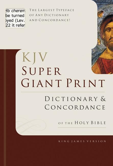 Super Giant Print Bible Dictionary and Concordance - Ingram