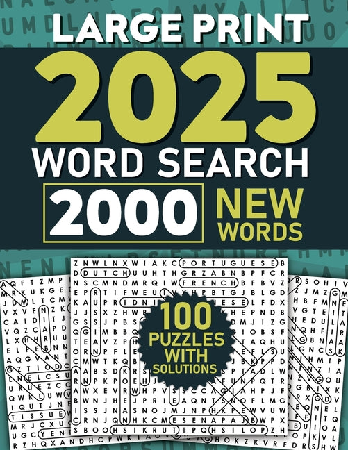 2025 Word Search for Adults Large Print, 2000 Words: Word Search Puzzle Books, Word Find Book, Word Searches - Ingram