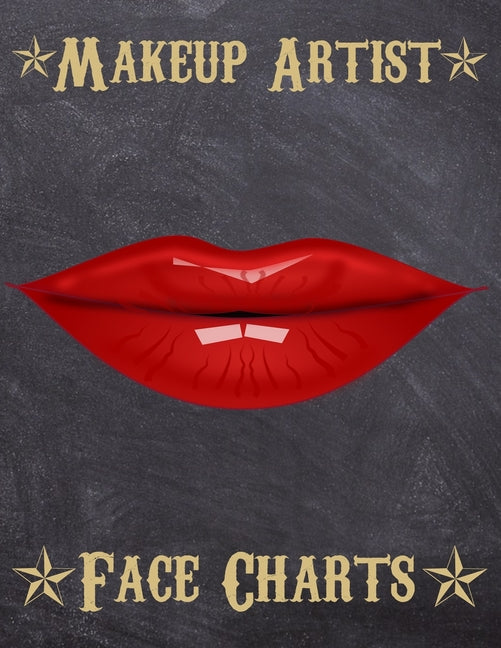 Makeup Artist Face Charts: Makeup cards to paint the face directly on paper with real make-up - Ideal for: professional make-up artists, vloggers - Ingram