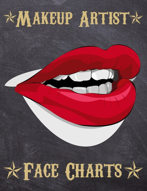 Makeup Artist Face Charts: Makeup cards to paint the face directly on paper with real make-up - Ideal for: professional make-up artists, vloggers - Ingram