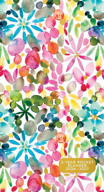 2026-27 Watercolor Garden 2-Year Pocket Planner (24-Month Calendar) - Ingram