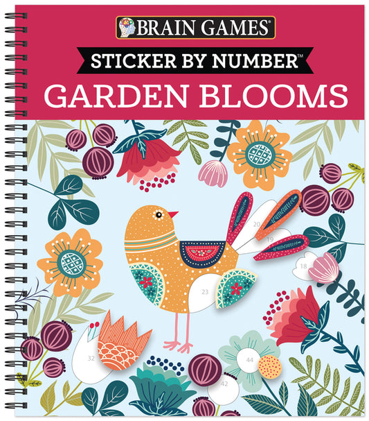 Brain Games - Sticker by Number: Garden Blooms - Ingram