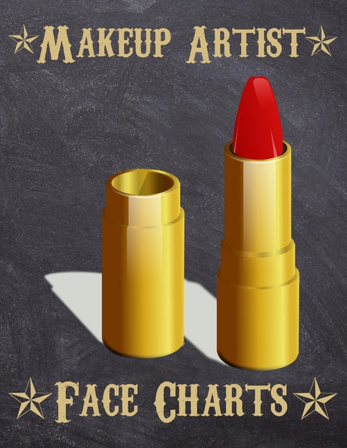 Makeup Artist Face Charts: Makeup cards to paint the face directly on paper with real make-up - Ideal for: professional make-up artists, vloggers - Ingram