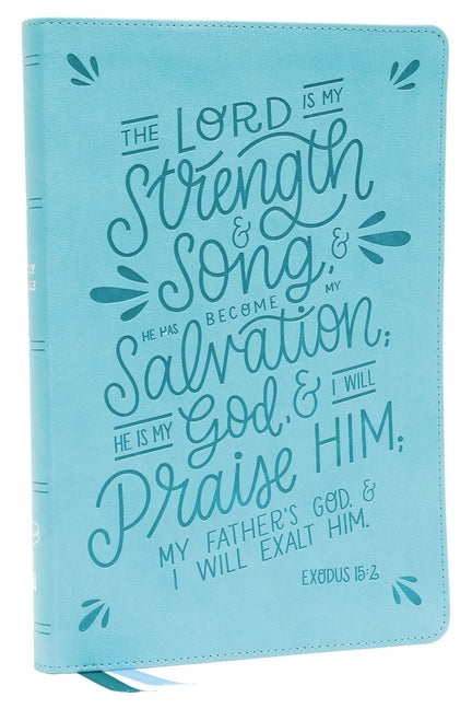 Nkjv, Thinline Bible, Verse Art Cover Collection, Leathersoft, Teal, Red Letter, Thumb Indexed, Comfort Print: Holy Bible, New King James Version - Ingram