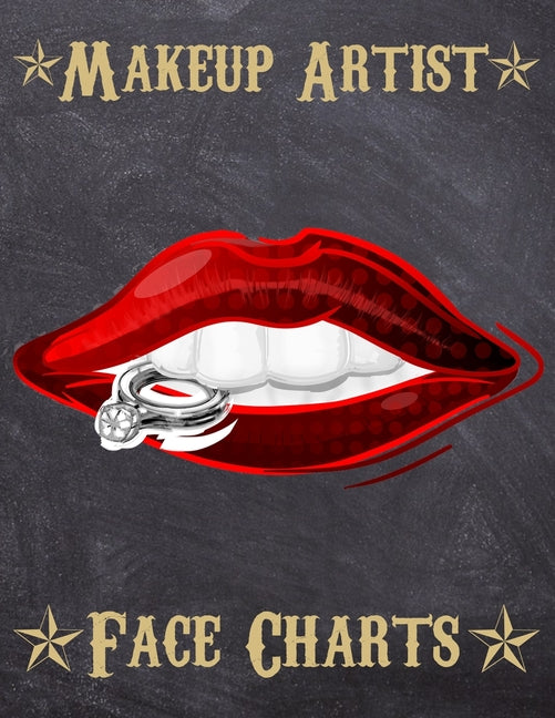 Makeup Artist Face Charts: Makeup cards to paint the face directly on paper with real make-up - Ideal for: professional make-up artists, vloggers - Ingram