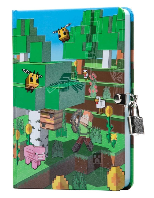 Minecraft: Mobs Glow-In-The-Dark Lock & Key Diary - Ingram