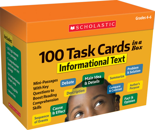 100 Task Cards in a Box: Informational Text - Ingram
