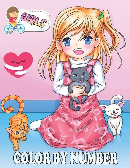 Girls Color By Number: Large Print Easy Coloring Book For Kids ages 8-12 Featuring Mermaids, Princesses, Unicorns, Animals, & Many More Desig - Ingram