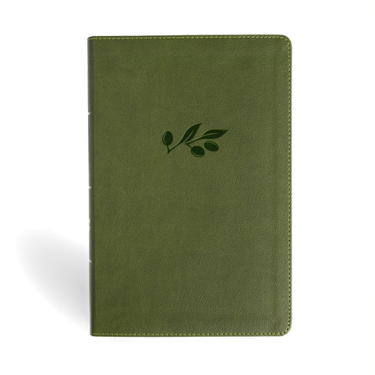 NASB Giant Print Reference Bible, Olive Leathertouch - Ingram
