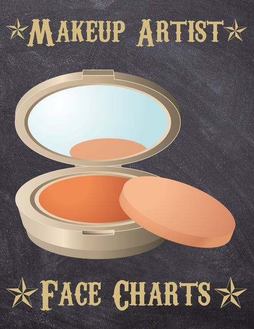 Makeup Artist Face Charts: Makeup cards to paint the face directly on paper with real make-up - Ideal for: professional make-up artists, vloggers - Ingram