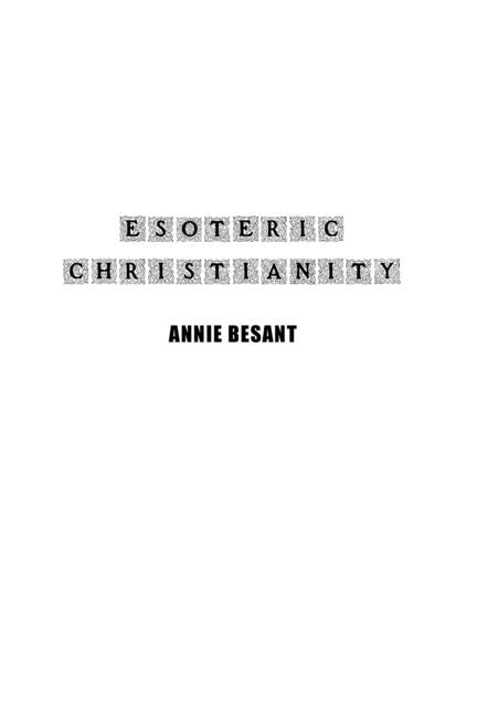Esoteric Christianity - Ingram