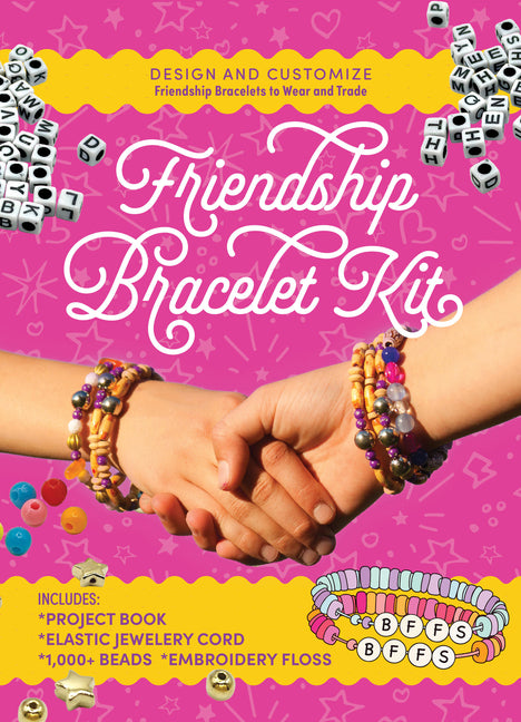 Friendship Bracelet Kit: Design and Customize Friendship Bracelets to Wear and Trade - Includes: Project Book, Elastic Jewelry Cord, 550 Beads, Embroi - Ingram