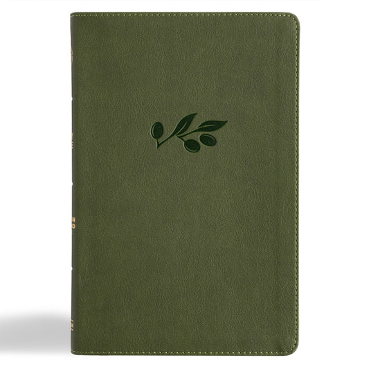 CSB Thinline Bible, Olive Leathertouch - Ingram