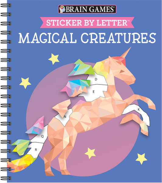 Brain Games - Sticker by Letter: Magical Creatures (Sticker Puzzles - Kids Activity Book) [With Sticker(s)] - Ingram