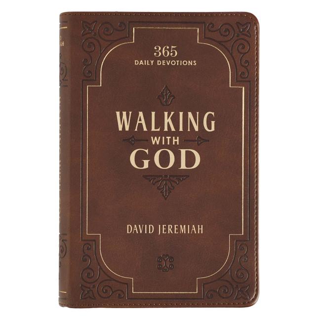 Walking with God Devotional - Brown Faux Leather Daily Devotional for Men & Women 365 Daily Devotions - Ingram
