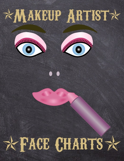 Makeup Artist Face Charts: Makeup cards to paint the face directly on paper with real make-up - Ideal for: professional make-up artists, vloggers - Ingram