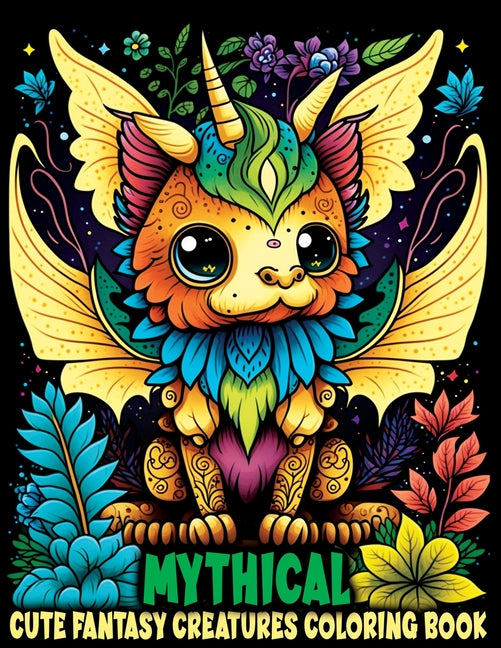 Cute Fantasy Mythical Creatures: Coloring Book Featuring Adorable Animals with Magical Creatures and Imaginary Worlds - Ingram