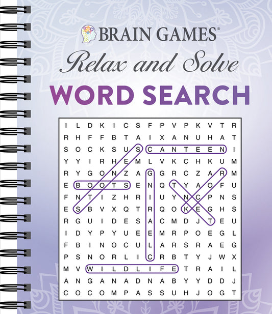 Brain Games - Relax and Solve: Word Search (Purple) - Ingram