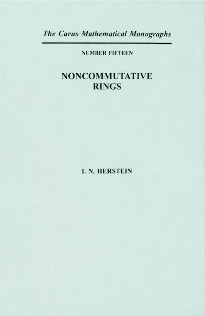 Noncommutative Rings - Ingram