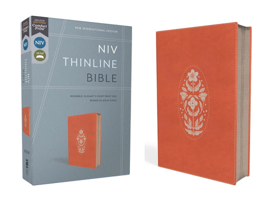 Niv, Thinline Bible, Leathersoft, Coral, Zippered, Red Letter, Comfort Print - Ingram