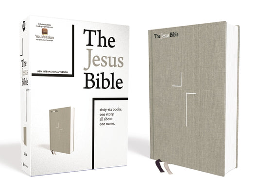 Jesus Bible, NIV Edition, Cloth Over Board, Gray Linen, Comfort Print - Ingram