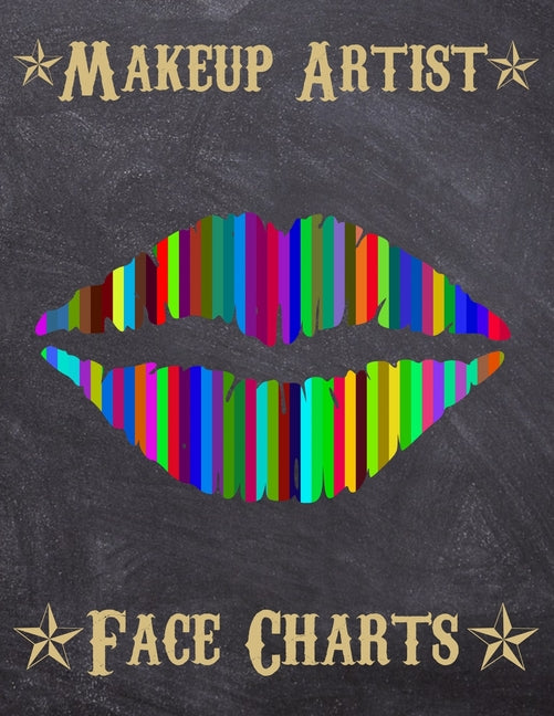 Makeup Artist Face Charts: Makeup cards to paint the face directly on paper with real make-up - Ideal for: professional make-up artists, vloggers - Ingram