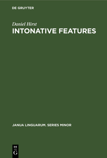 Intonative Features (Reprint 2019) - Ingram